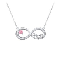 2022 Graduation Infinity Pendant With Gemstone