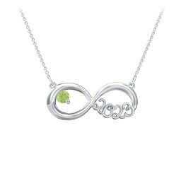 2023 Graduation Infinity Pendant With Gemstone