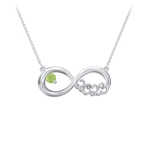 2023 Graduation Infinity Pendant With Gemstone