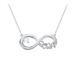 2024 Graduation Infinity Pendant With Gemstone
