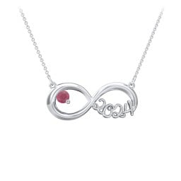 2024 Graduation Infinity Pendant With Gemstone