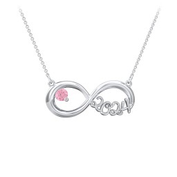 2024 Graduation Infinity Pendant With Gemstone