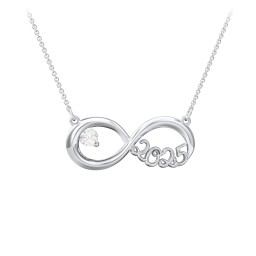 2025 Graduation Infinity Pendant With Gemstone