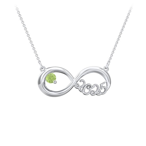 2025 Graduation Infinity Pendant With Gemstone