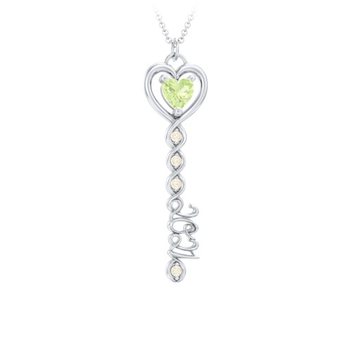 2021 Glamour Infinity Key Pendant – Sterling Silver with Peridot and Fancy Yellow Premium Zirconia