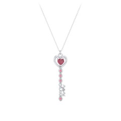 2021 Glamour Infinity Key Pendant – 10K Yellow Gold with Ruby and Red Premium Zirconia