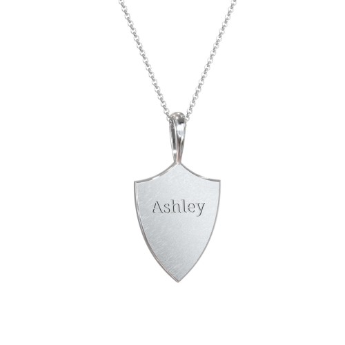 Inukshuk Hero Shield Pendant with Gemstone – Sterling Silver with Smokey Quartz