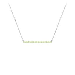 Gemstone Bar Pendant Necklace