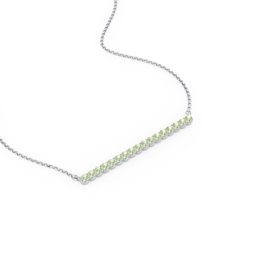 Gemstone Bar Pendant Necklace