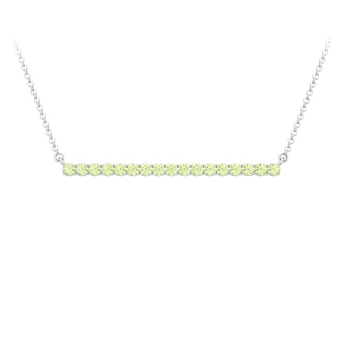 Gemstone Bar Pendant Necklace