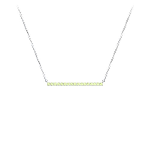 Gemstone Bar Pendant Necklace