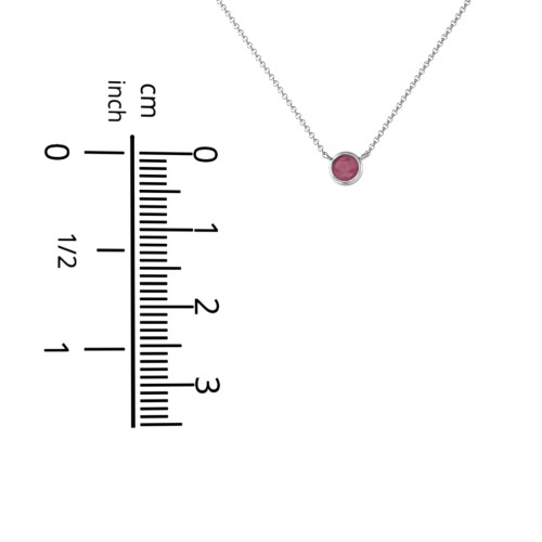 Bezel Set 3mm Gemstone Pendant – 18K Gold Plated Silver with Blue Sapphire