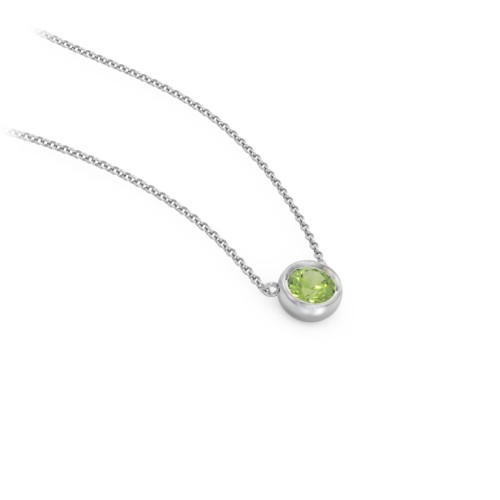 Bezel Set 4mm Gemstone Pendant