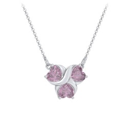 Love and Kisses 3 Gemstone Pendant in 925 Sterling Silver with Alexandrite