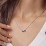 Love and Kisses Gemstone Pendant – 10K Rose Gold with Citrine and Blue Topaz