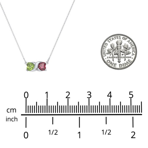 Love and Kisses Gemstone Pendant – 10K Rose Gold with Citrine and Blue Topaz