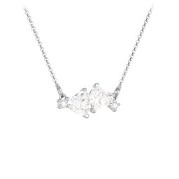 Gemstone Hearts Necklace with Accent Stones