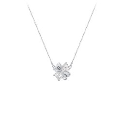 Lucky Clover Hearts And Gemstones Necklace