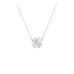 Lucky Clover Hearts And Gemstones Necklace