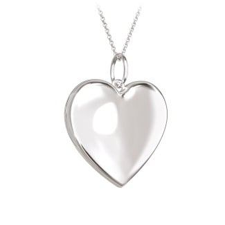 Engravable Heart Photo Locket Necklace