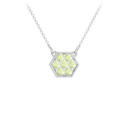 Hexagon Family Birthstone Necklace