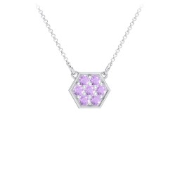 Hexagon Family Birthstone Necklace
