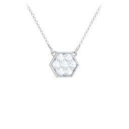 Hexagon Family Birthstone Necklace