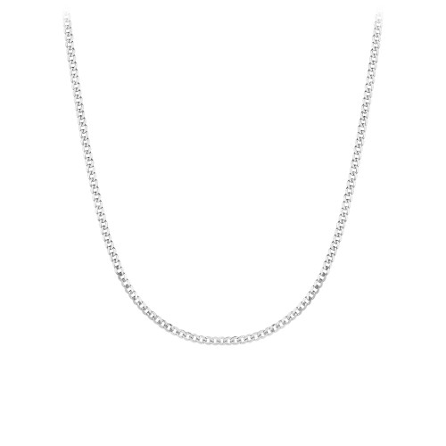 16" Open Curb Chain Necklace – Sterling Silver
