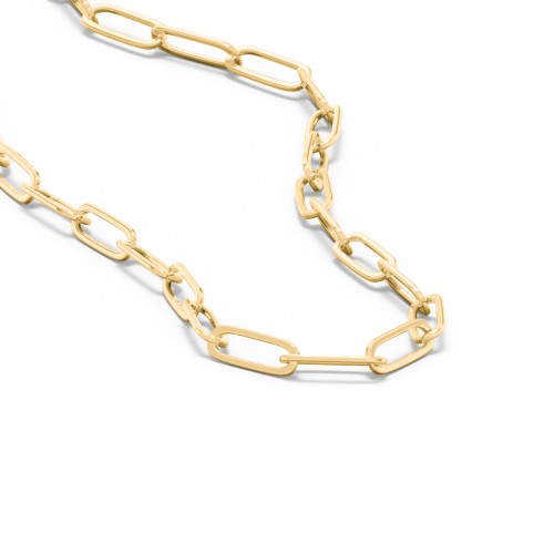 18" Bold Paper Clip Chain Necklace – 10K Yellow Gold