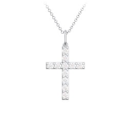 Medium Gemstone Cross Pendant