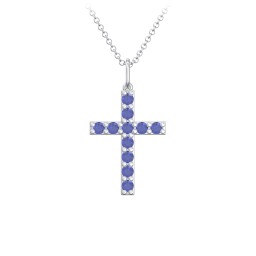 Medium Gemstone Cross Pendant
