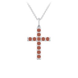 Medium Gemstone Cross Pendant