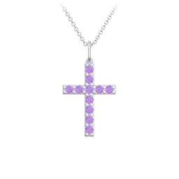 Medium Gemstone Cross Pendant