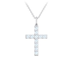 Medium Gemstone Cross Pendant