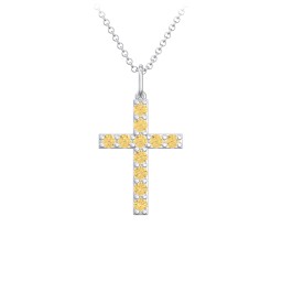 Medium Gemstone Cross Pendant