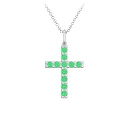 Medium Gemstone Cross Pendant