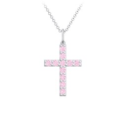 Medium Gemstone Cross Pendant