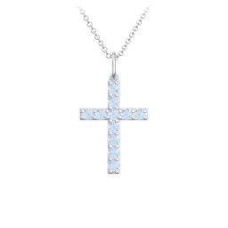 Medium Gemstone Cross Pendant