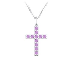 Medium Gemstone Cross Pendant
