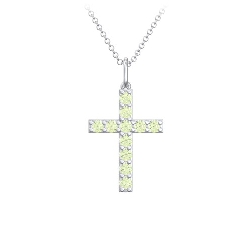 Medium Gemstone Cross Pendant