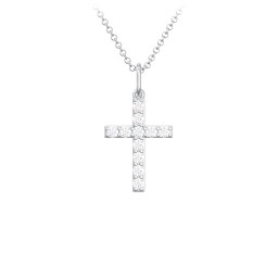 Small Gemstone Cross Pendant