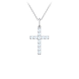 Small Gemstone Cross Pendant