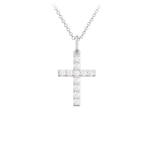 Small Gemstone Cross Pendant
