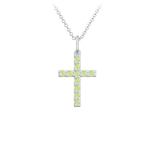 Small Gemstone Cross Pendant