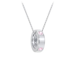 Multi-Gemstone Stacking Ring Charm Necklace - 1