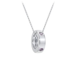 Multi-Gemstone Stacking Ring Charm Necklace - 1 in 925 Sterling Silver with Alexandrite
