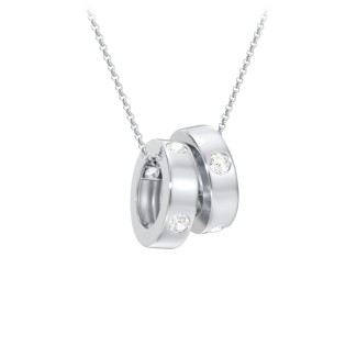 Multi-Gemstone Stacking Ring Charm Necklace - 2