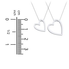 Engravable Heart In Heart Necklace Set