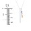 Engravable Vertical 3D Bar Necklace with 4-Stone Charm – Sterling Silver with Cubic Zirconia, Opal, Pink Tourmaline, and Ruby