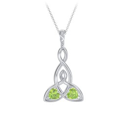 Celtic Motherhood Knot Birthstone Necklace
